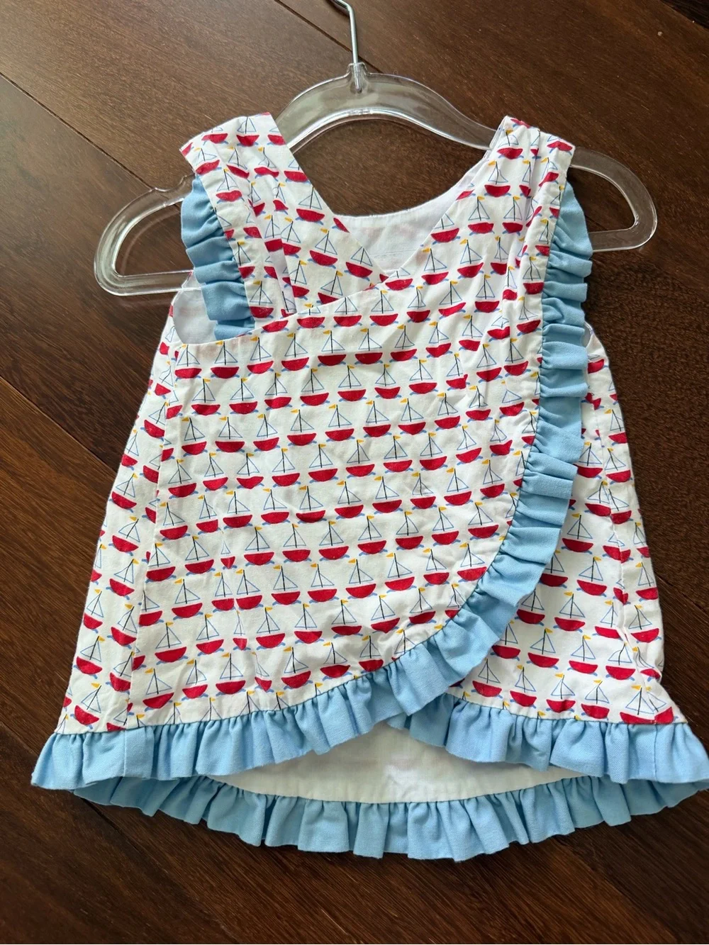 18M James & Lottie - Light Blue Sailboat Print Two-Piece Pajama Set